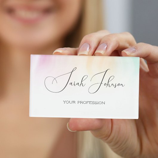 QRコードソーシャルメディア水カラーパステル 名刺