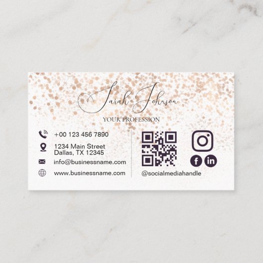 QRコードソーシャルメディア黄金雨 名刺 (裏面)