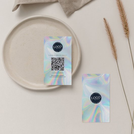 QRコードソーシャルメディアWebサイトホログラフィック 名刺