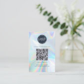 QRコードソーシャルメディアWebサイトホログラフィック 名刺 (スタンド正面)