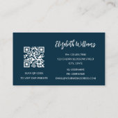 QRコードダイヤモンドきらめくメイクアップアーティスト 名刺 (裏面)