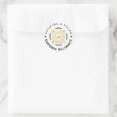 QRコードツールの正方形ステッカーの事前販売 ラウンドシール (バッグ)