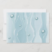 QRコードティール(緑がかった色)ブルーシルクフォイルビジネス ノートカード (裏面)