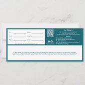 QRコードティール（緑がかった色）ライフコーチノートギフト証明書 (裏面)