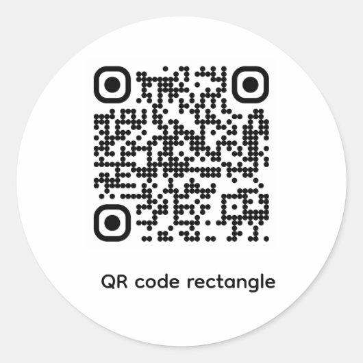 QRコードテストステッカー ラウンドシール (正面)