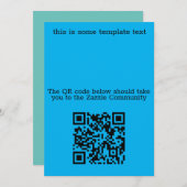 QRコードテスト招待状 招待状 (正面/裏面)