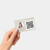 QRコードテラコッタフォト名刺 バッジ (手持ち)