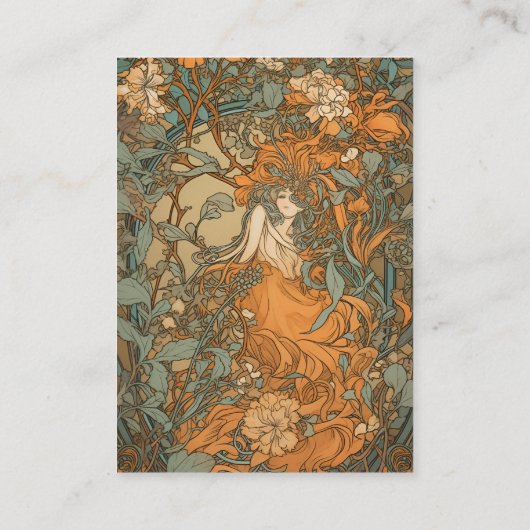 qrコードテラコッタフローラ結婚アールヌーボー エンクロージャーカード (裏面)