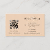 QRコードテラコッタブルー水彩背景 名刺 (裏面)