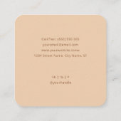 QRコードテラコッタモダンアポイントメントカード スクエア名刺 (裏面)