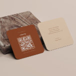 QRコードテラコッタモダンアポイントメントカード スクエア名刺<br><div class="desc">QRコードテラコッタモダンアポイントメントカード</div>