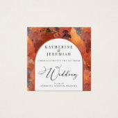 QRコードテラコモダンッタアーチ結婚式招待状 (正面)