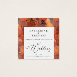 QRコードテラコモダンッタボホ結婚式招待状