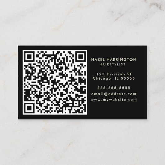 QRコードデジタルスキャナブルトルネードストームチェーザー 名刺 (裏面)