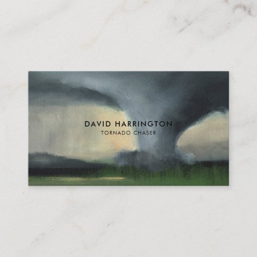 QRコードデジタルスキャナブルトルネードストームチェーザー 名刺 (正面)