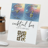 QRコードデジタルメニューカクテルバー 台座サイン (インサイチュ)