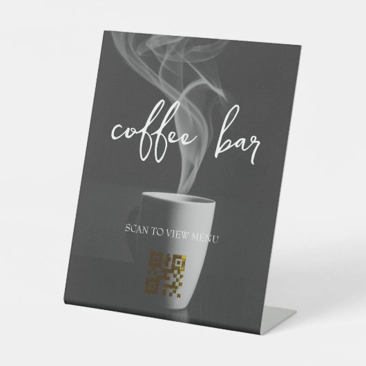 QRコードデジタルメニュー 台座サイン (正面)