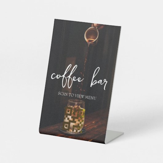 QRコードデジタルメニュー 台座サイン (正面)