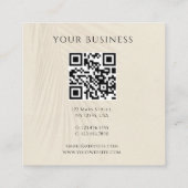 QRコードトロピカルパームスクエアビジネスカード スクエア名刺 (裏面)