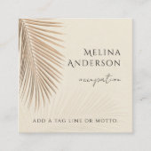 QRコードトロピカルパームスクエアビジネスカード スクエア名刺 (正面)