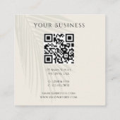 QRコードトロピカルパームスクエアビジネスカード スクエア名刺 (裏面)