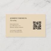 QRコードト自然ーンアート金ゴールドフレーム名刺 名刺 (裏面)