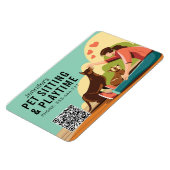 QRコードドッグビジネスでのペティシット&プレイタイム マグネット (左側)