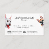 QRコードドッグ付きペット&プレイタイム 名刺 (裏面)