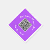 QRコードナプキンとカスタム文字とカラー スタンダードカクテルナプキン (角)