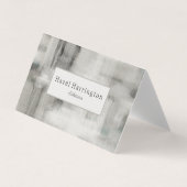 QRコードニュートラル抽象芸術折り畳み名刺 名刺 (正面)