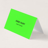 QRコードネオングリーンモダンカラフルイベントクール 名刺 (正面)