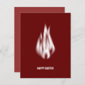 Qrコードハッピーイースターソフトホワイトフレーム シーズンカード (正面/裏面)