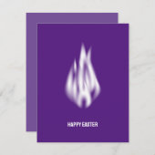 Qrコードハッピーイースターソフトホワイトフレーム シーズンカード (正面/裏面)