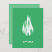 Qrコードハッピーイースターソフトホワイトフレーム シーズンカード (正面/裏面)