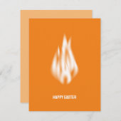 Qrコードハッピーイースターソフトホワイトフレーム シーズンカード (正面/裏面)