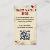 QRコードハロウィンラフ幽霊のよく出るドラキュラ城 エンクロージャーカード (裏面)