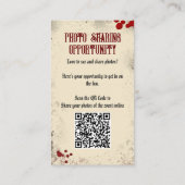 QRコードハロウィーン写真共有ヴィンテージドラクラ エンクロージャーカード (裏面)