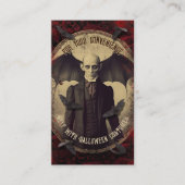 QRコードハロウィーン衣装ウェブサイト不気味なノスフェラトゥ エンクロージャーカード (正面)