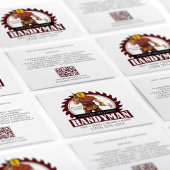 QRコードハンドモダンマン保守ツ素朴ール スクエア名刺