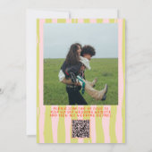 QRコードハンド書プリ写真結婚の 招待状 (裏面)