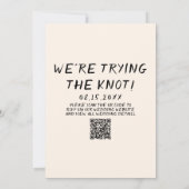 QRコードハン書ドケーキ結婚ーの描種類 招待状 (裏面)