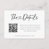 QRコードハートフォントミニマルエンクロージャカード エンクロージャーカード (正面)