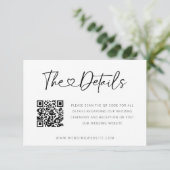 QRコードハートフォントミニマルエンクロージャカード エンクロージャーカード (スタンド正面)