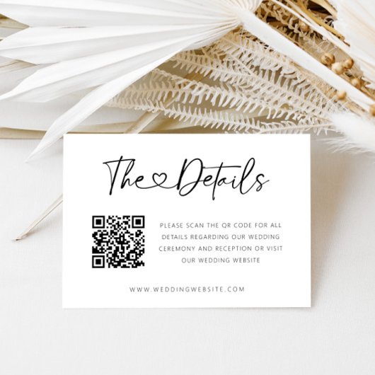 QRコードハートフォントミニマルエンクロージャカード エンクロージャーカード