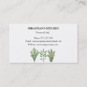 QRコードハーブ料理シェフカテラーレストラン 名刺 (正面)