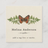 QRコードバタフライボタニカルスクウェア スクエア名刺 (正面)