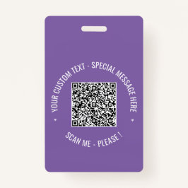 QRコードバッジの例とカスタム文字 バッジ