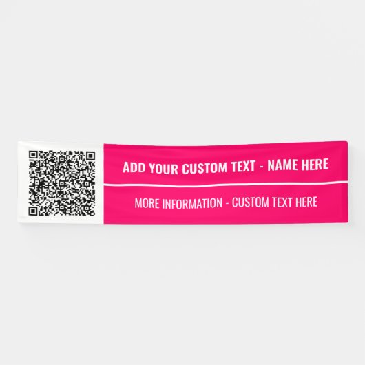 QRコードバナー(カスタム文字とカラー) 横断幕 (横)