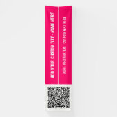 QRコードバナー(カスタム文字とカラー) 横断幕 (縦)