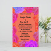 QRコードバラピンクオレンジパープルフローラ結婚ズ 便箋 (スタンド正面)